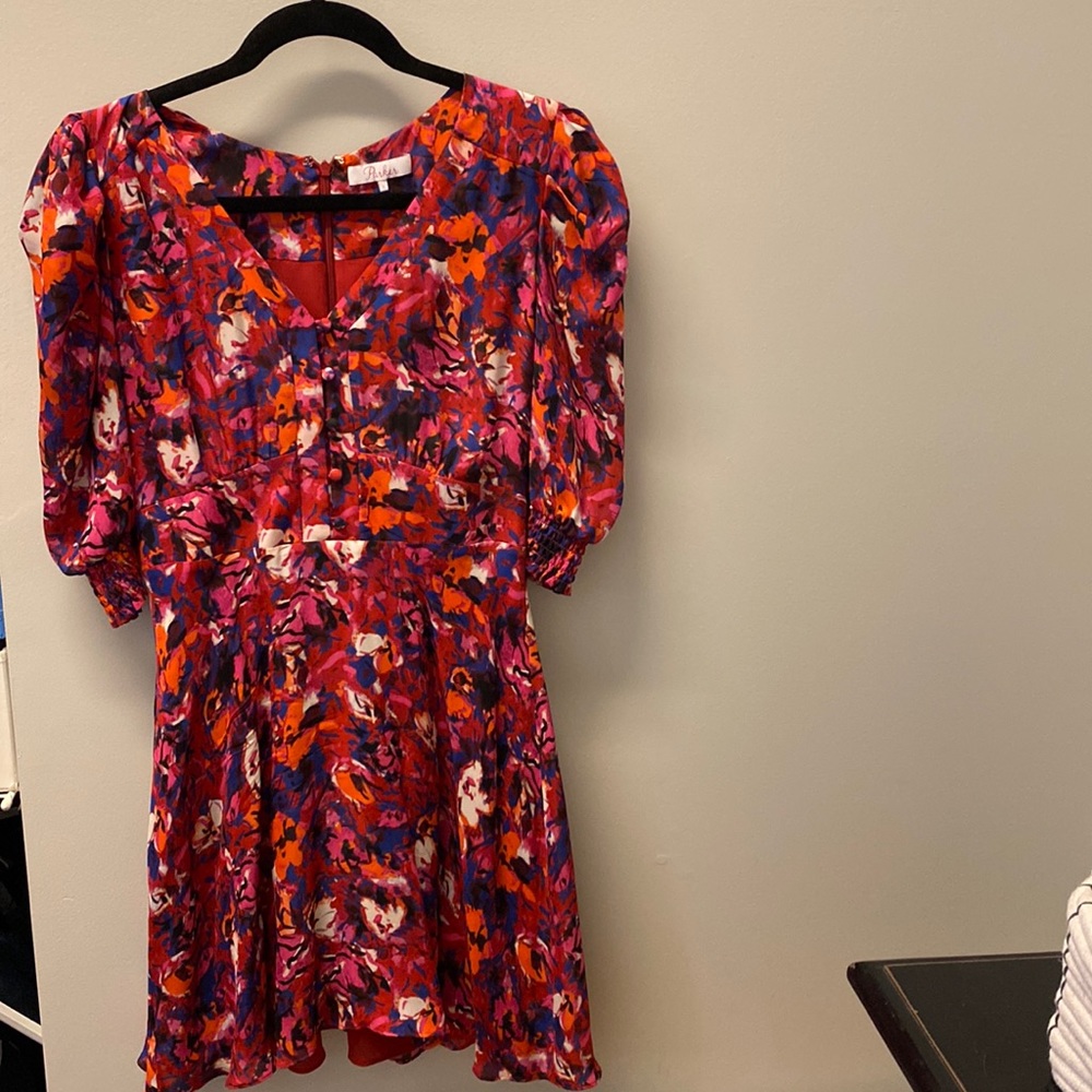 Parker multi color short cocktail dress